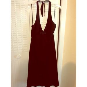 Black halter dress